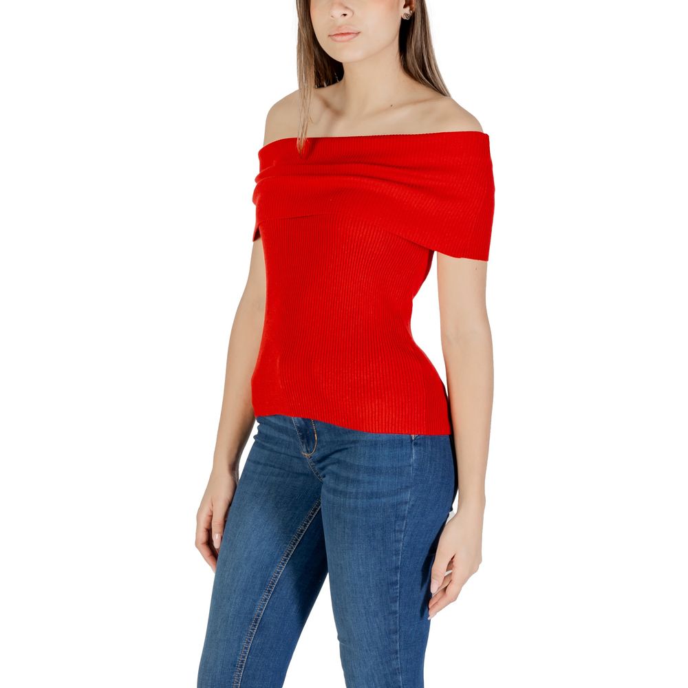 Only Roter Polyesterpullover