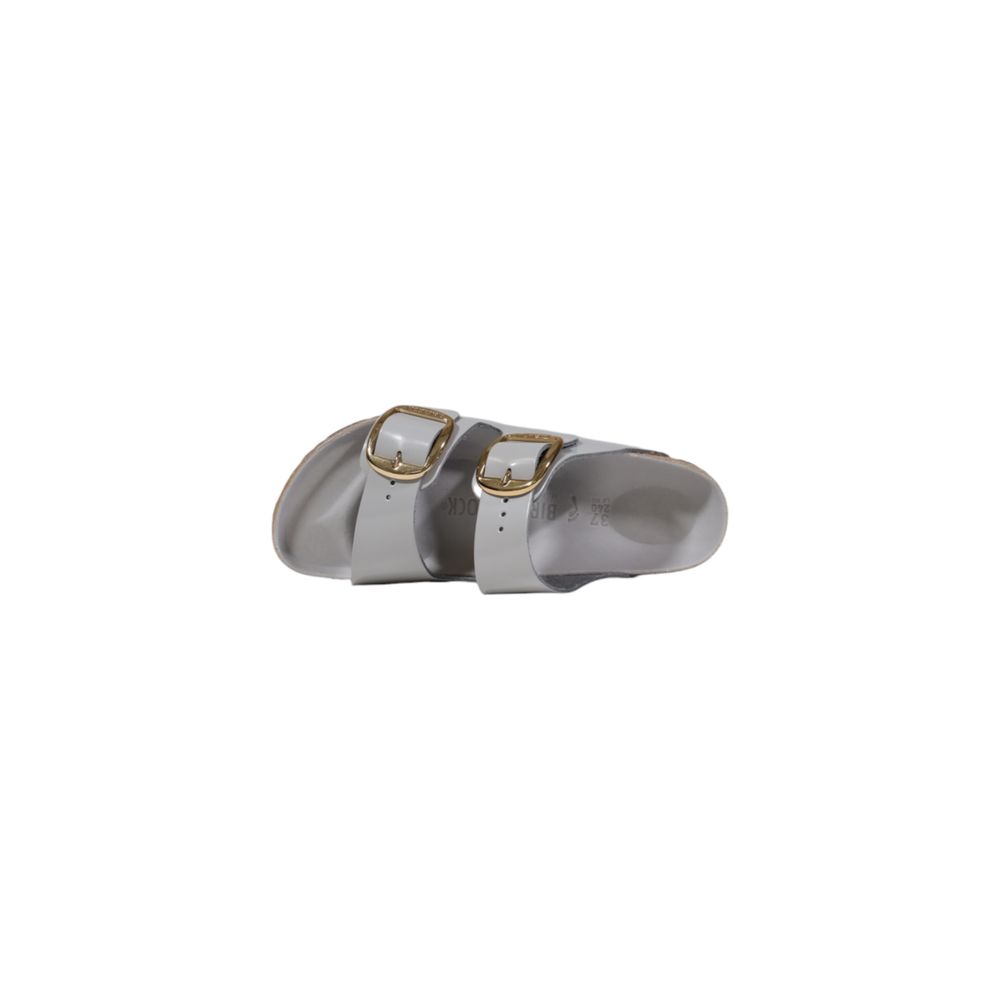 Birkenstock Leder-Hausschuhe in Grau