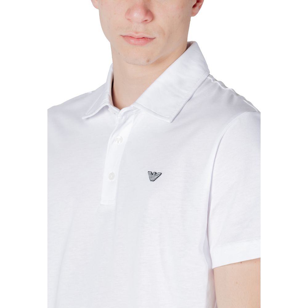 Weißes Poloshirt aus Baumwolle von Emporio Armani Underwear