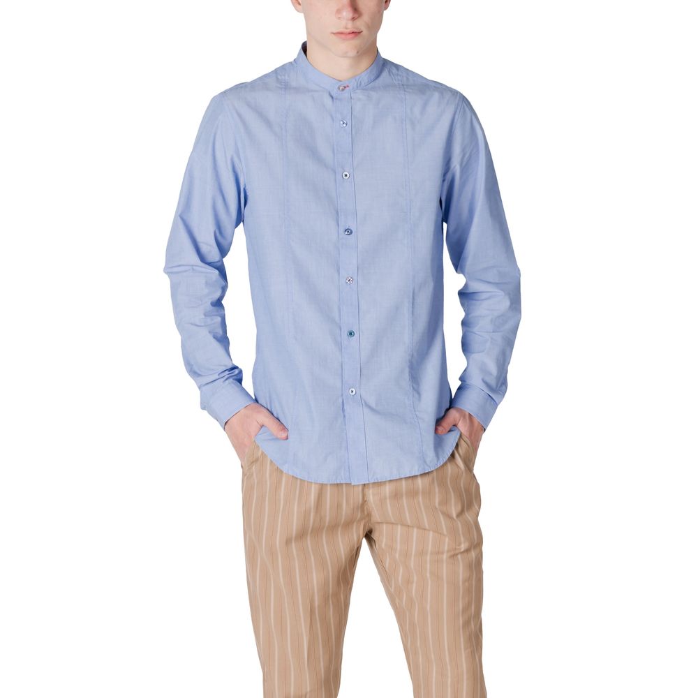 Gianni Lupo Hellblaues Baumwollhemd