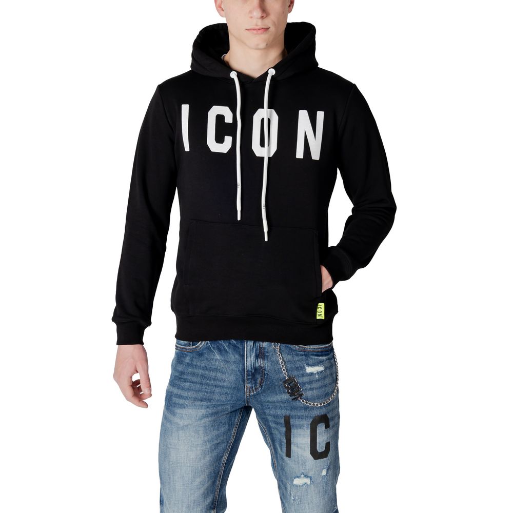 Icon Schwarzer Baumwoll-Hoodie