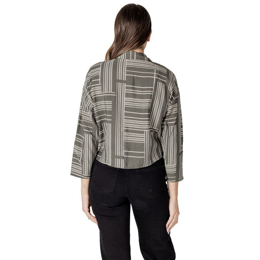 Jacqueline De Yong Green Viscose Blouse
