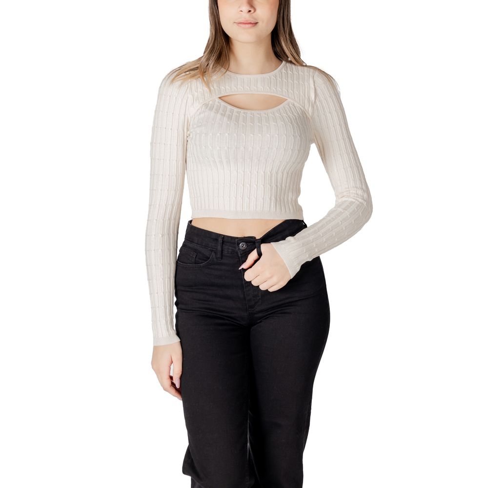 Only Beige Marabou Sweatshirt