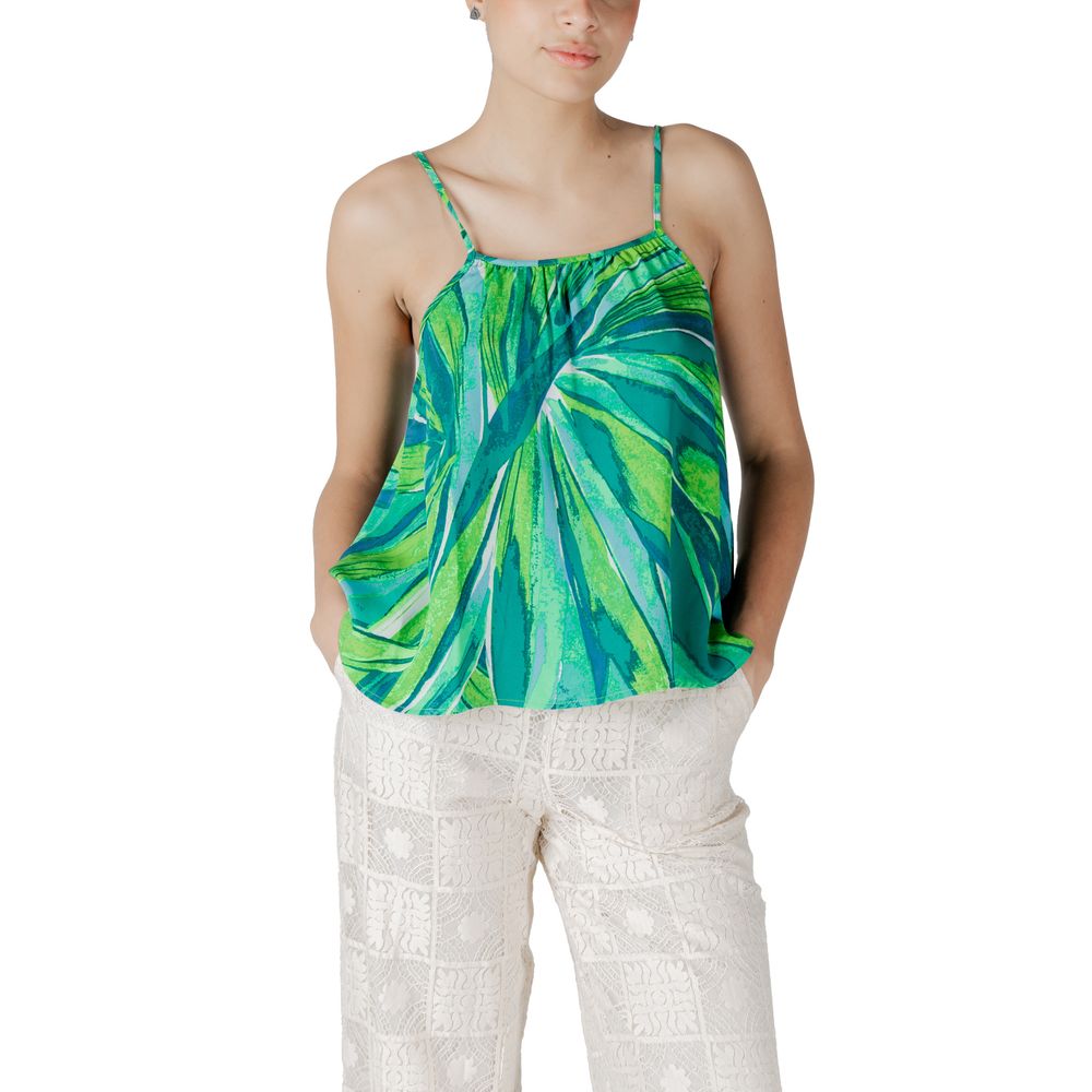 Only – Grünes Viskose-Tanktop