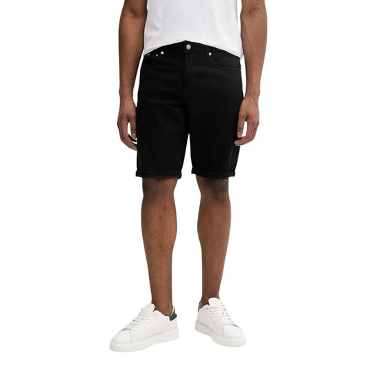 Calvin Klein Jeans – Schwarze Baumwoll-Bermuda