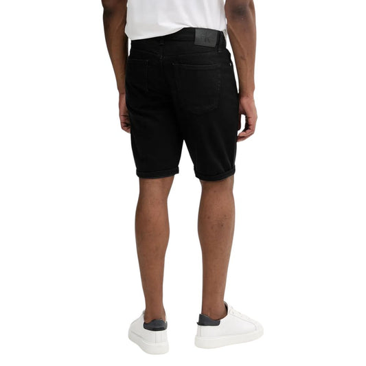 Calvin Klein Jeans – Schwarze Baumwoll-Bermuda