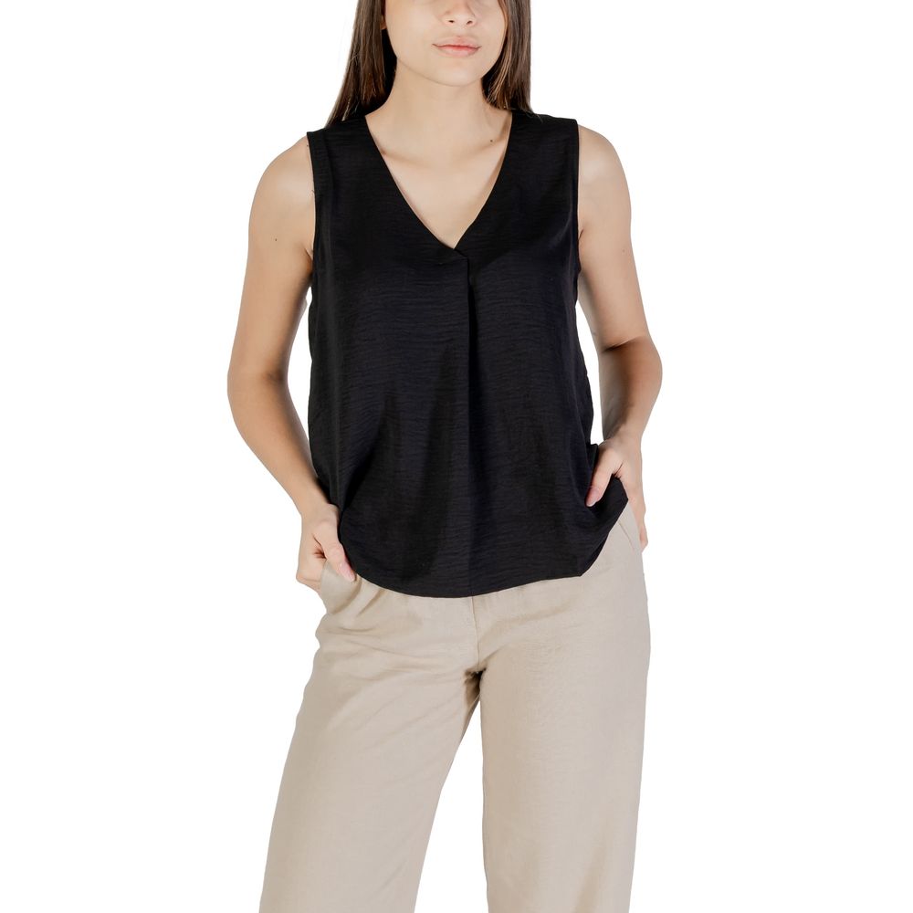 Only – Schwarzes Tanktop aus recyceltem Polyester