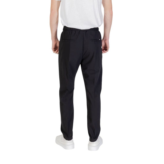 Gianni Lupo Black Polyester Pant