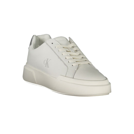 Calvin Klein Damen Sneaker aus weißem Leder