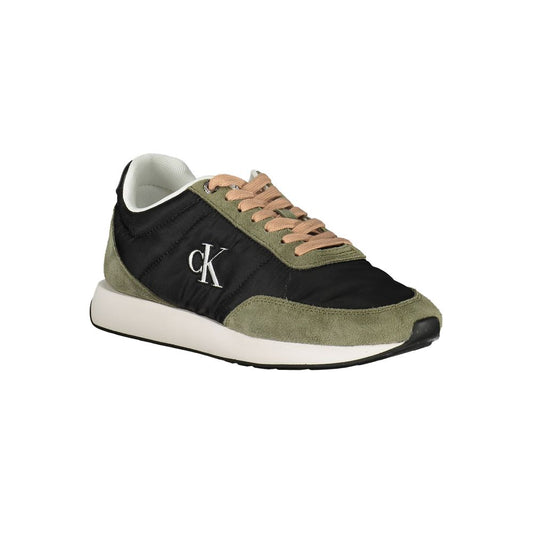 Calvin Klein Damen-Sneaker aus schwarzem Leder