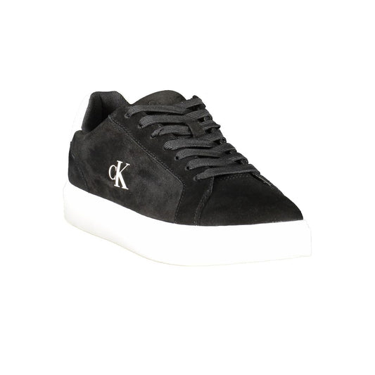 Calvin Klein Herren-Sneaker aus schwarzem Leder