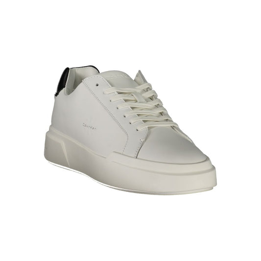 Calvin Klein Herren-Sneaker aus weißem Leder