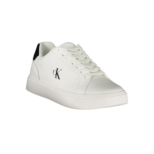 Calvin Klein Herren-Sneaker aus weißem Leder