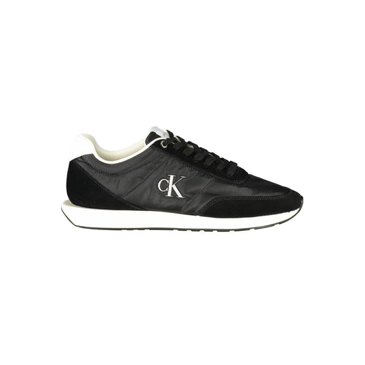 Calvin Klein – Schwarze Sneaker aus recyceltem Polyester für Herren