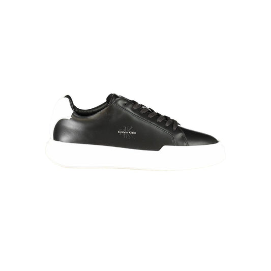 Calvin Klein – Schwarze Leder-Sneaker für Herren