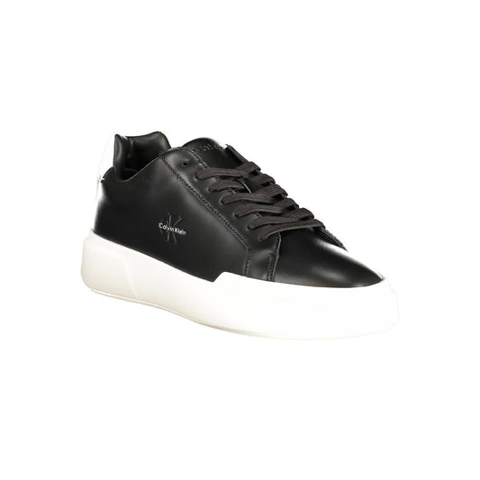 Calvin Klein – Schwarze Leder-Sneaker für Herren