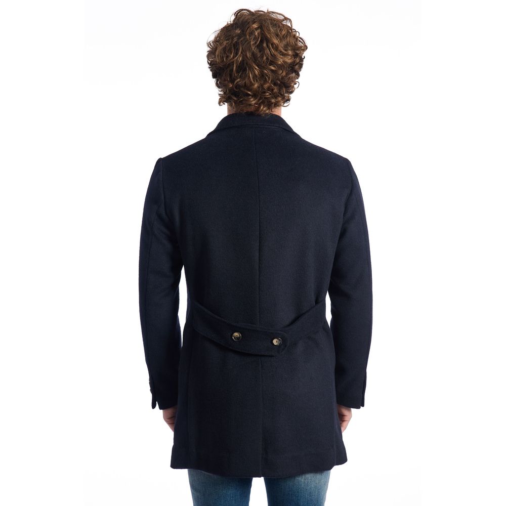 Roberto Pepe Luxus Blaue Wolljacke für Herren
