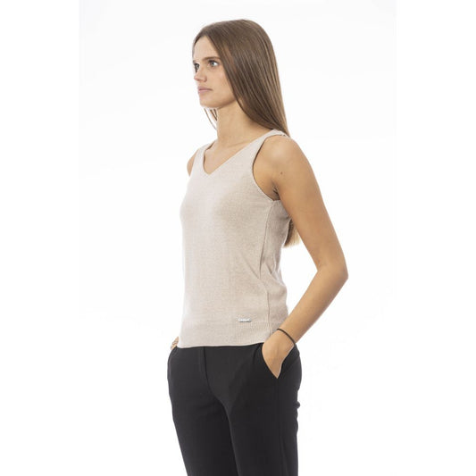 Baldinini Trend Tanktop aus Stoff in Beige