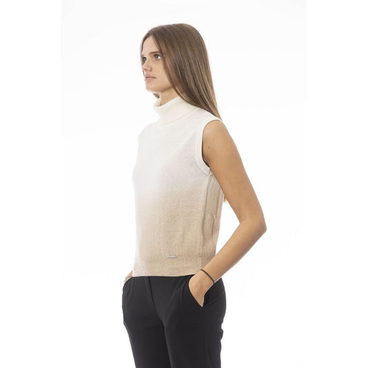 Baldinini Trend White Wool Women Sweater