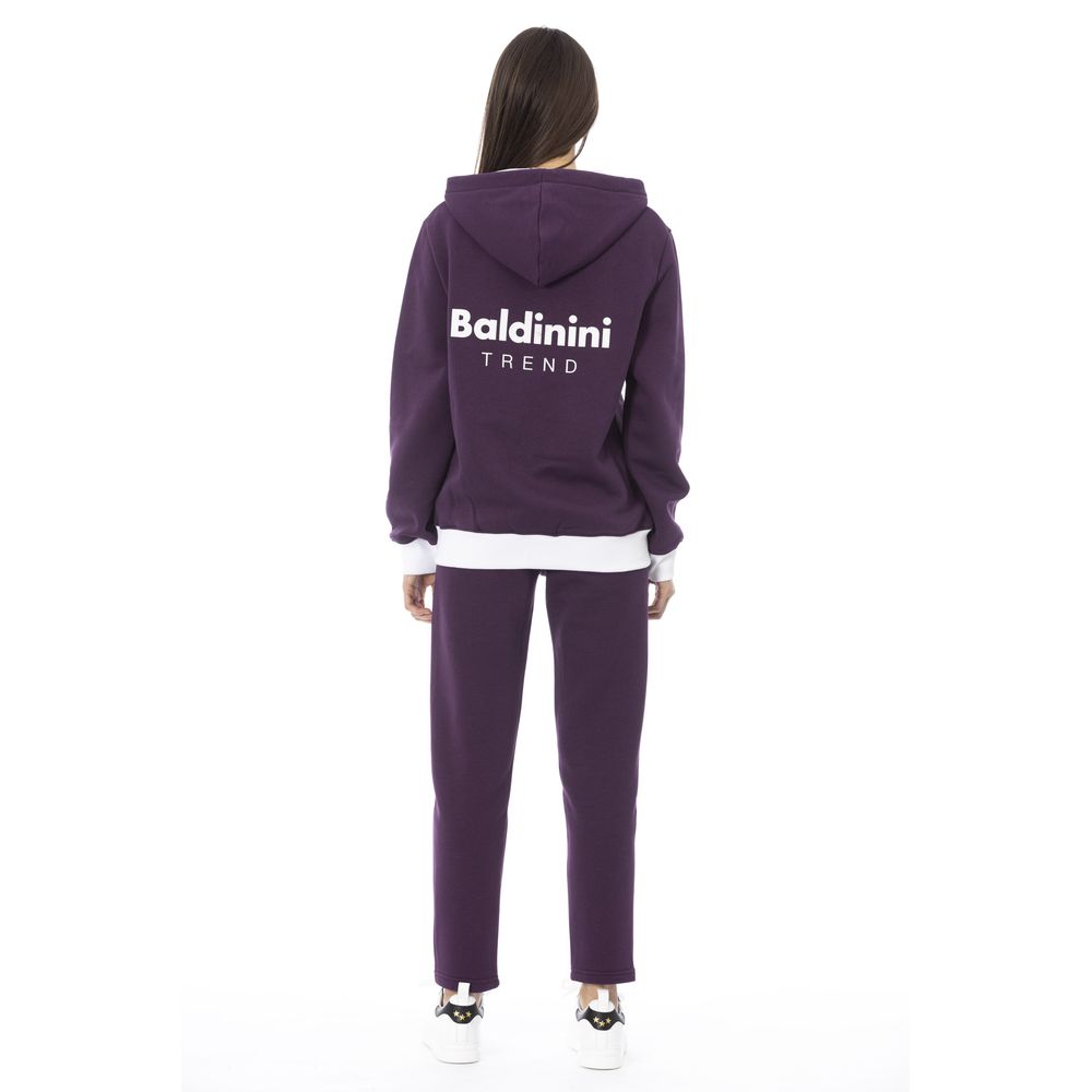 Baldinini Trend Lila Damenpullover aus Baumwolle