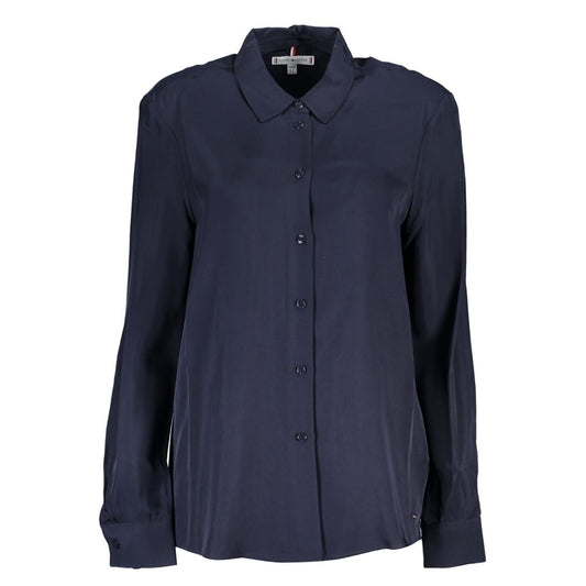 Tommy Hilfiger – Blaues Viskosehemd