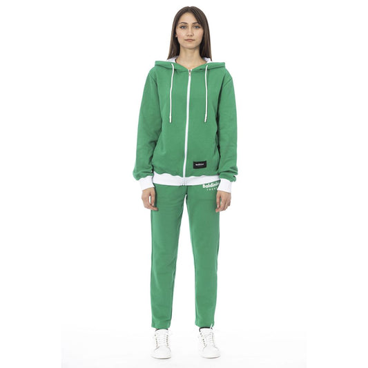 Baldinini Trend Grüner Baumwollpullover für Damen