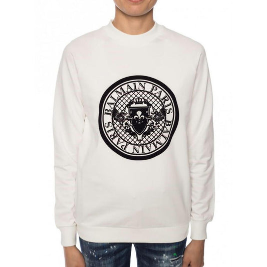 Balmain – Weißes Baumwoll-Sweatshirt