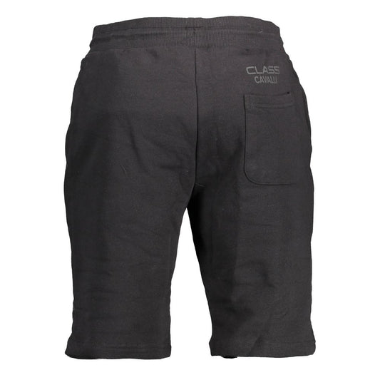 Cavalli Class Black Cotton Men's Sweatpant