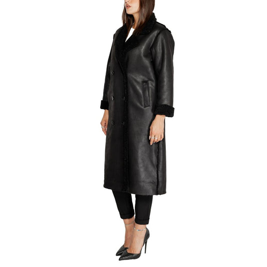 Cleré Black Polyester Coat