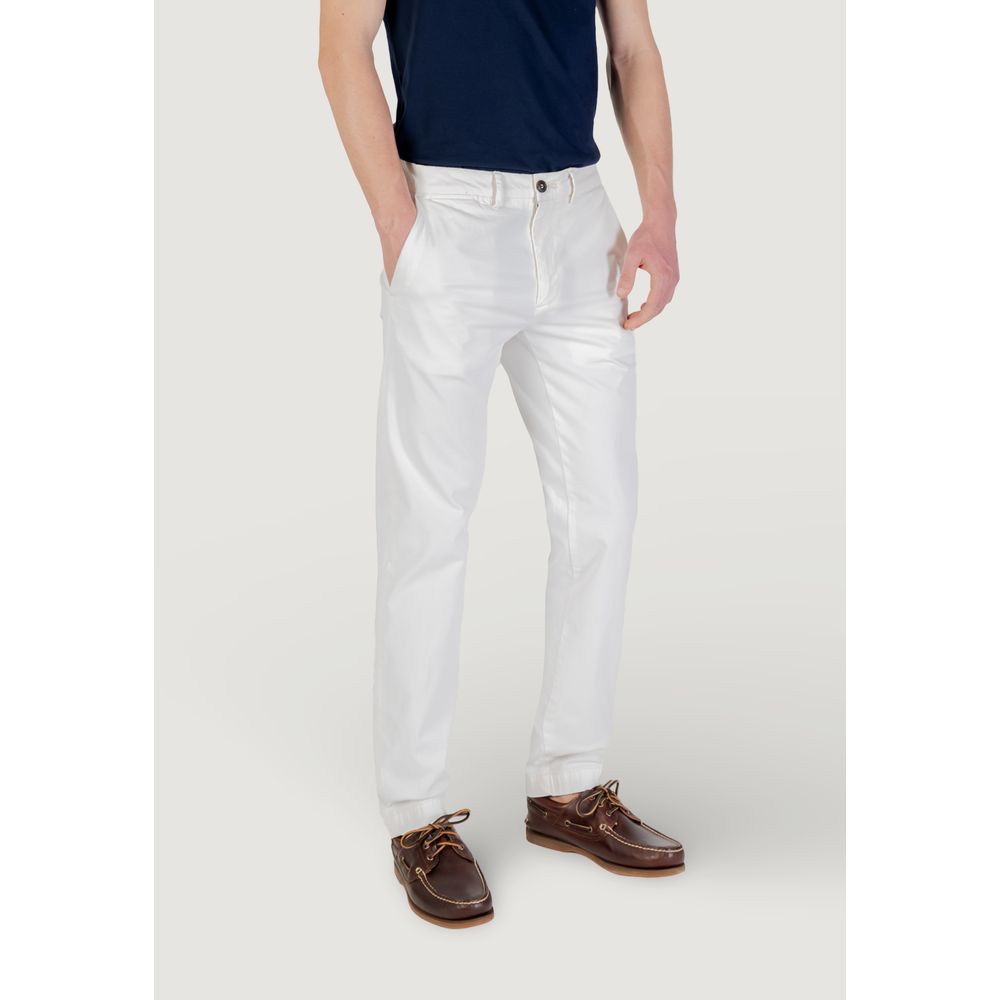 Borghese weiße Baumwoll-Skinny-Hose