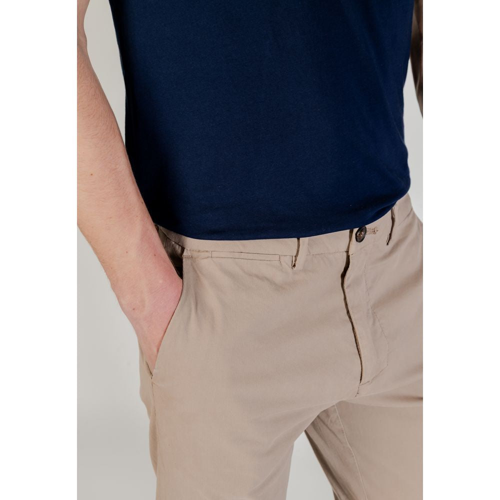 Borghese Beige Skinny-Hose aus Baumwolle