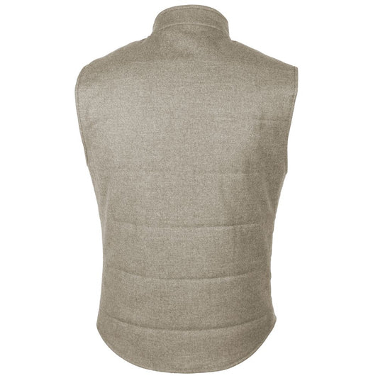 سترة صوفية بيج بدون أكمام مصنوعة في إيطاليا