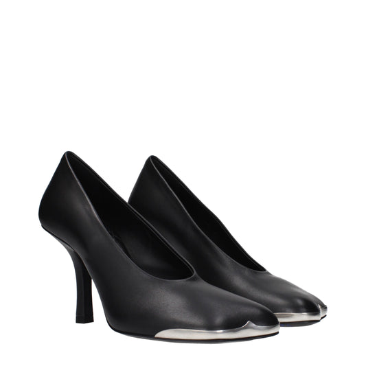 Burberry – Schwarze Pumps aus Leder mit hohem Absatz