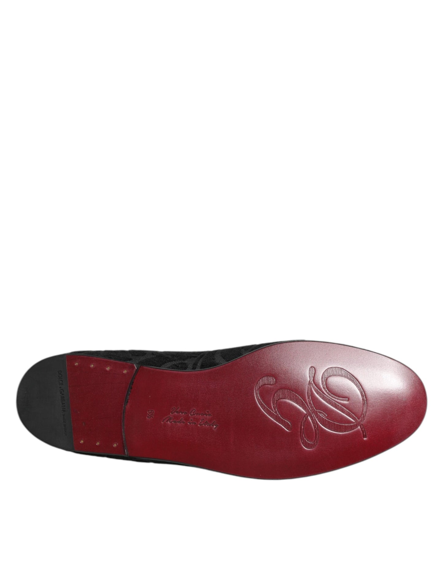 Dolce & Gabbana – Schwarze Brokat-Loafer zum Hineinschlüpfen für Herren