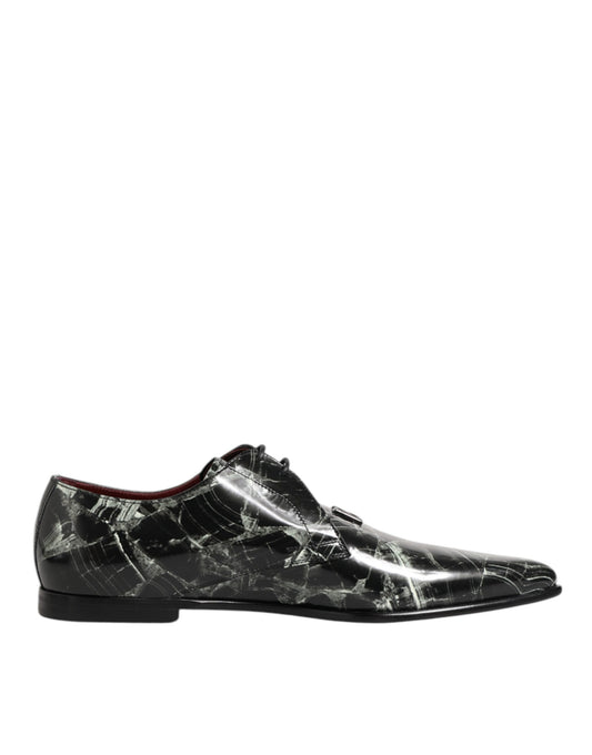 Dolce & Gabbana – Derby-Schuhe mit Marmormuster und Schnürung