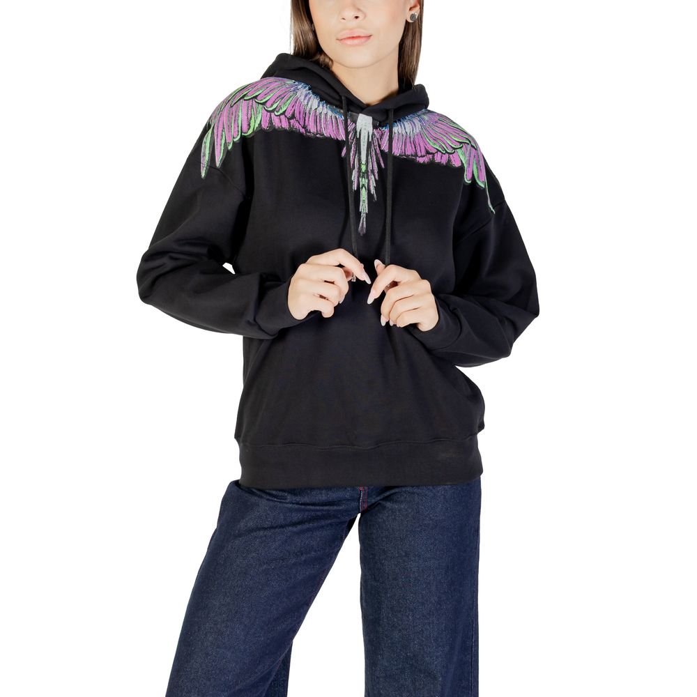 County of Milan – Schwarzer Kapuzenpullover aus Baumwolle