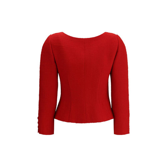Valentino Rote Fleece-Wolle Kleidung