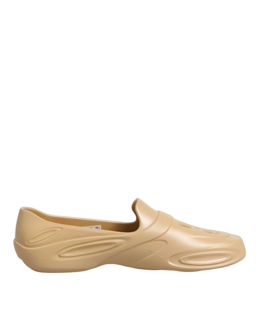 Dolce & Gabbana Beige Gummi Slides Low Top Sneakers Schuhe