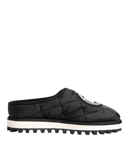 Dolce & Gabbana – Schwarze Slip-On-Sneaker aus Nylon