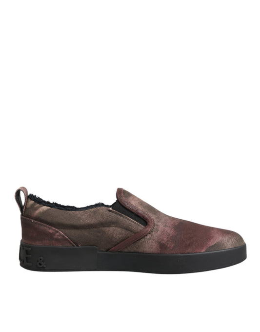 Dolce & Gabbana Mehrfarbige Slip-On-Sneakers aus Baumwolle für Herren
