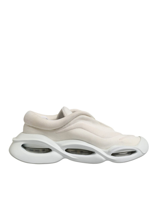 Dolce & Gabbana – Weiße, gewellte Low-Top-Sneaker für Herren