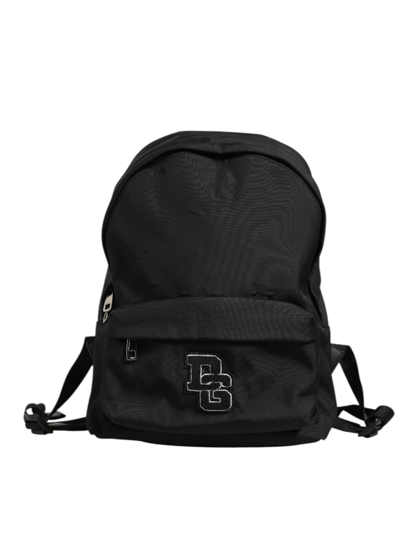 Dolce & Gabbana – Schwarzer Nylon-Rucksack mit DG-Patch, für die Schule und Reisen