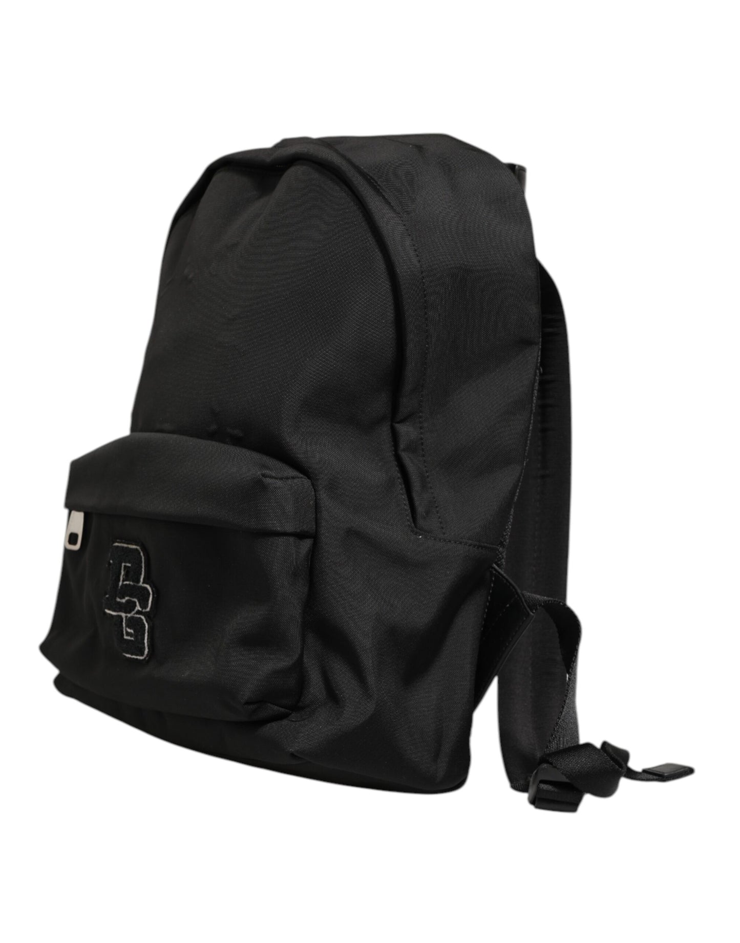 Dolce & Gabbana – Schwarzer Nylon-Rucksack mit DG-Patch, für die Schule und Reisen
