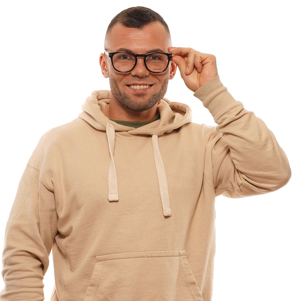 Longines Schwarze Kunststoffbrille (Gestelle)