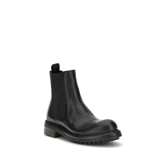 Dolce & Gabbana Chelsea Boots aus schwarzem Kalbsleder (Bos Taurus)