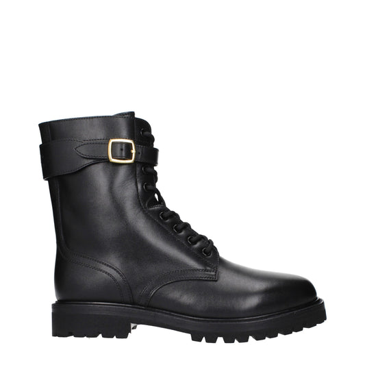 Schwarze Lederstiefeletten von Celine