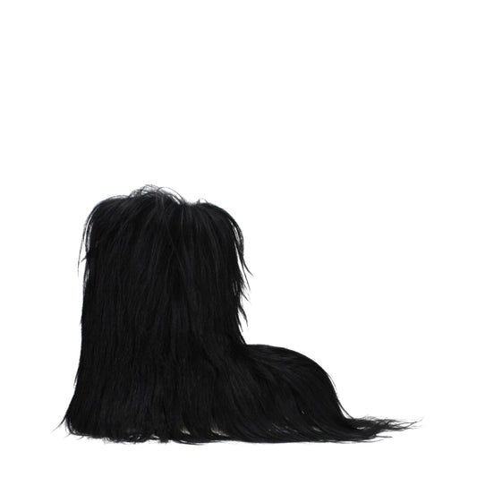 Rick Owens – Schwarze Pelzstiefeletten