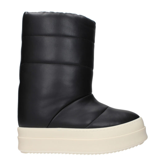 Rick Owens – Schwarze Lederstiefeletten