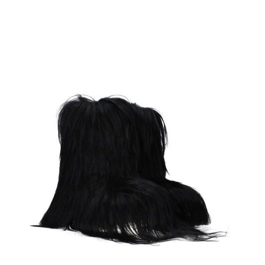 Rick Owens – Schwarze Pelzstiefeletten