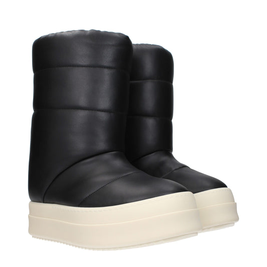 Rick Owens – Schwarze Lederstiefeletten